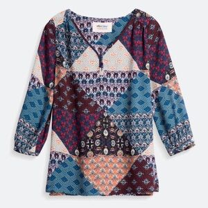 Alice Blue Vibrant Patchwork Blouse